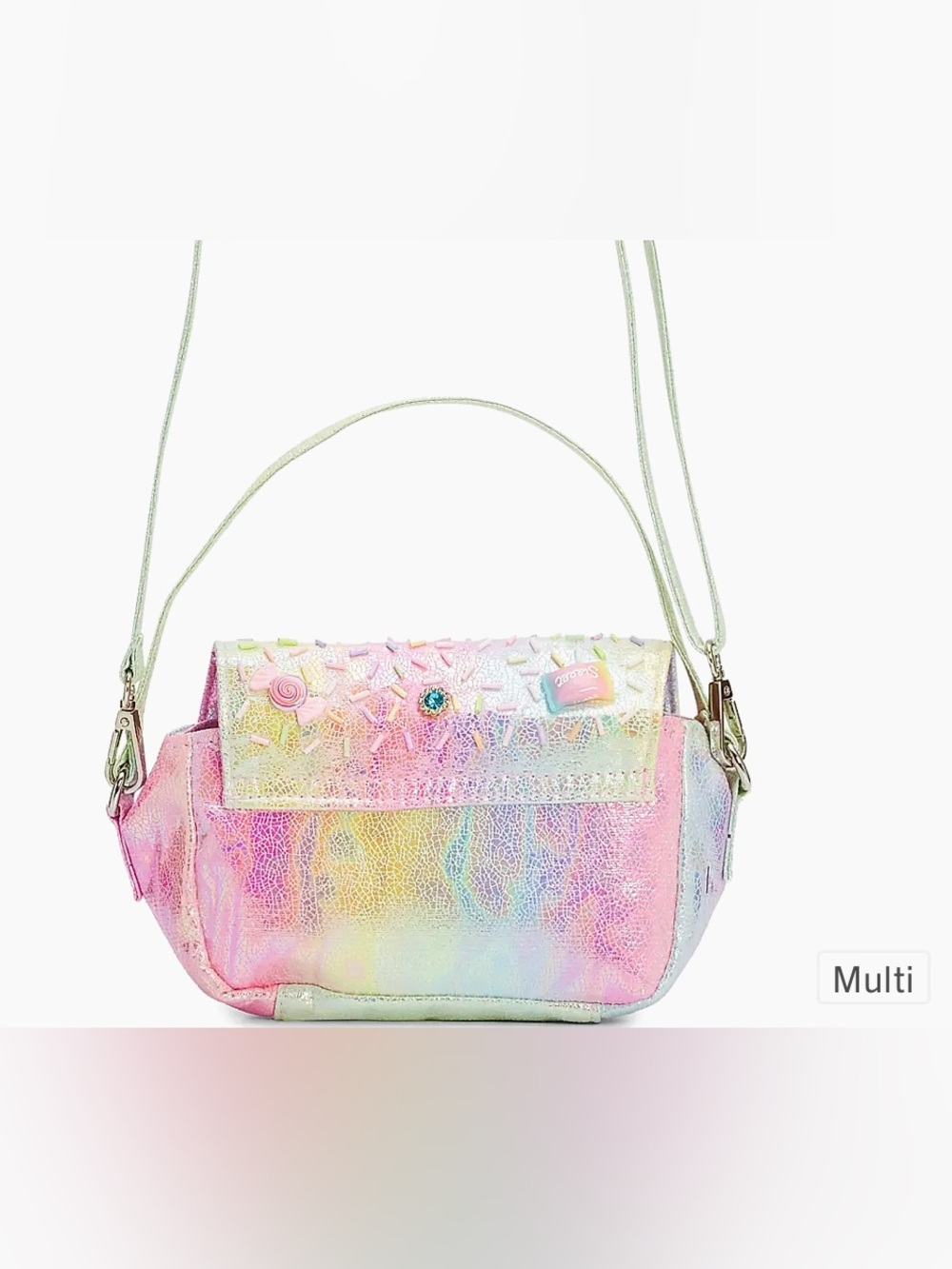 Bari Lynn Pastel Holographic Crossbody Bag - Multicolor - Picture 4 of 4
